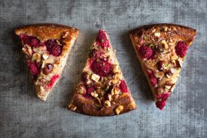 Gluten free raspberry & lime yoghurt cake